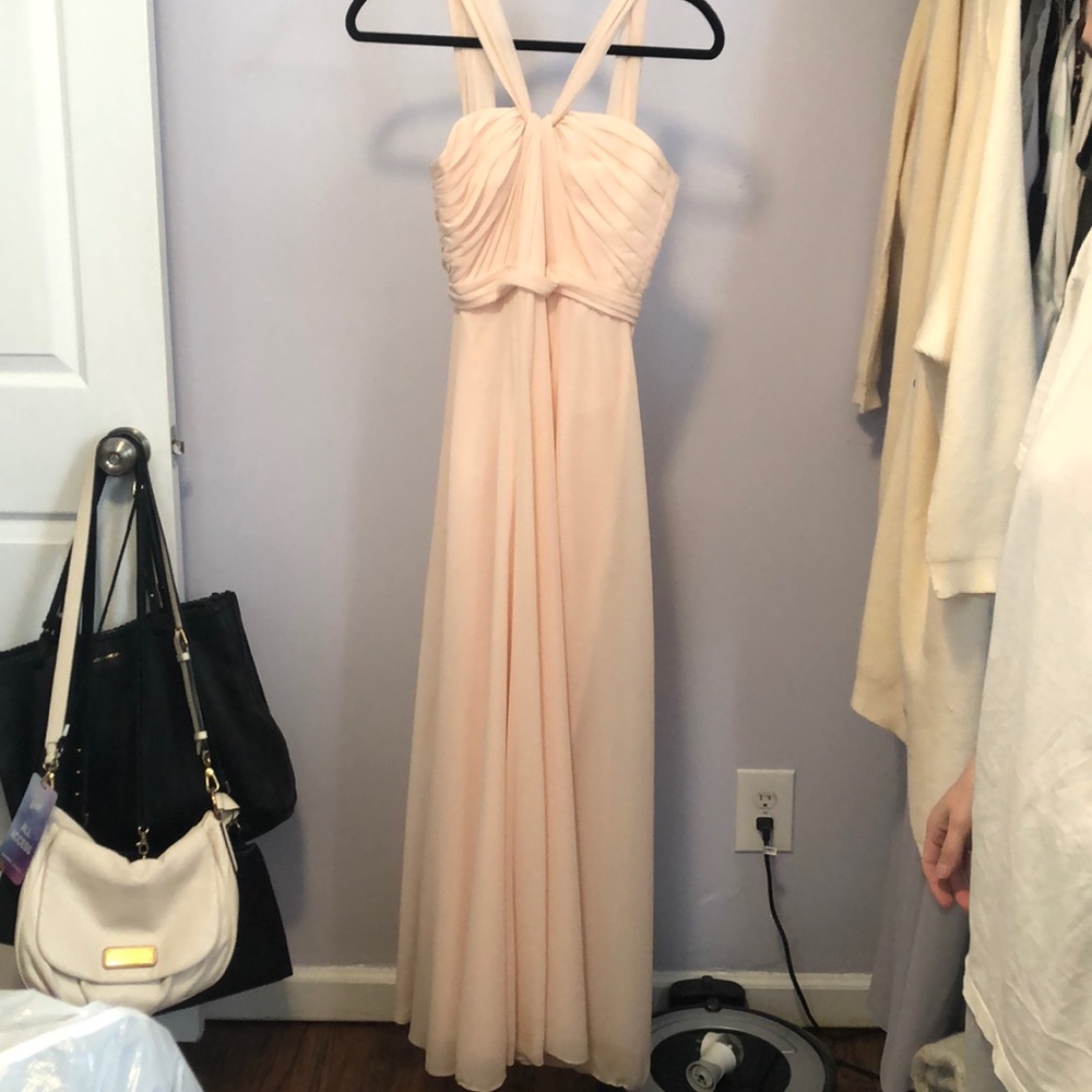 Amsale bridesmaid dress size 2 in color Bellini